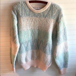 Vintage DEB Pastel Acrylic Knit Sweater Size M